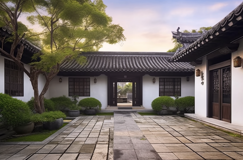 中式传统古代四合院内部,高清,摄影图,摄影图片,图片大全,摄影图免费下载